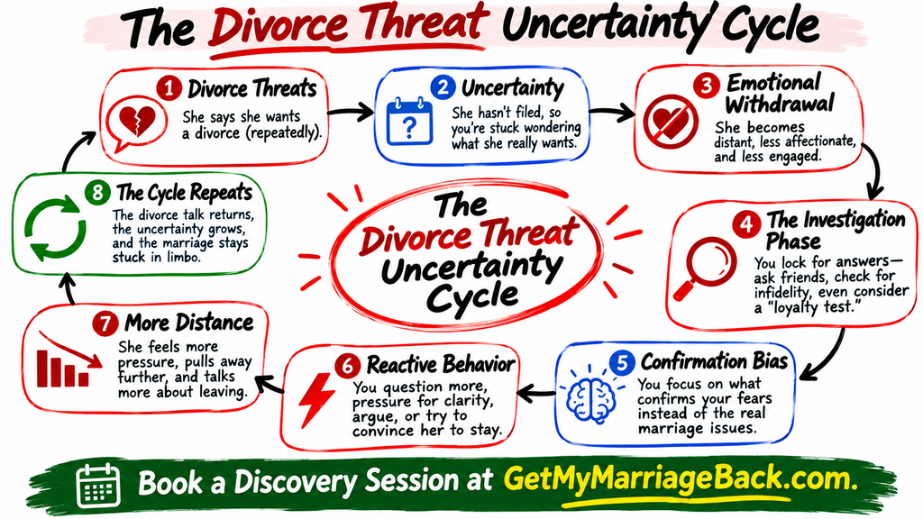 my wife says she wants a divorce but hasn't filed - the divorce threat uncertainty cycle